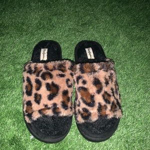 Cheetah slippers